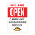 open for carry-out and curbside pickup sandwich board display open for carry-out and curbside pickup sandwich board display