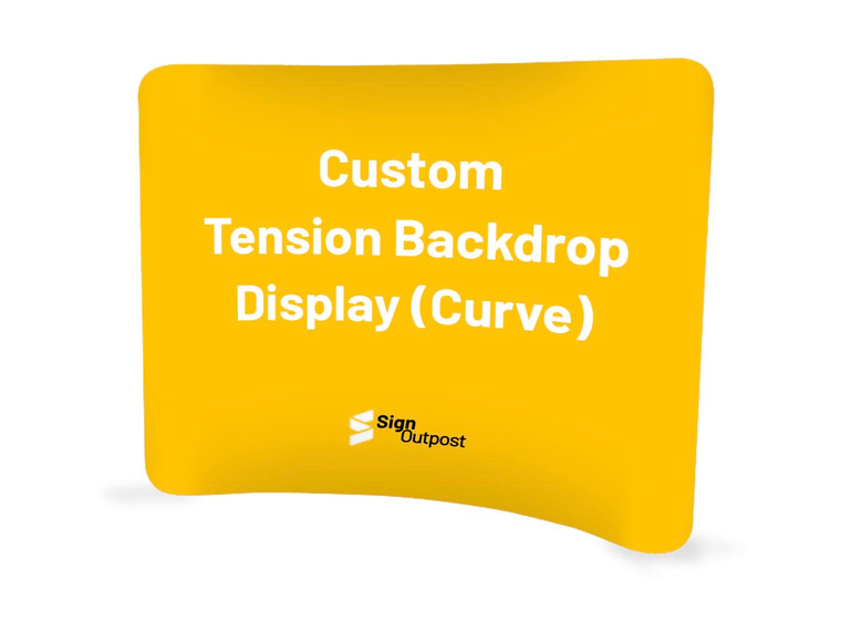 custom fabric curve tension display