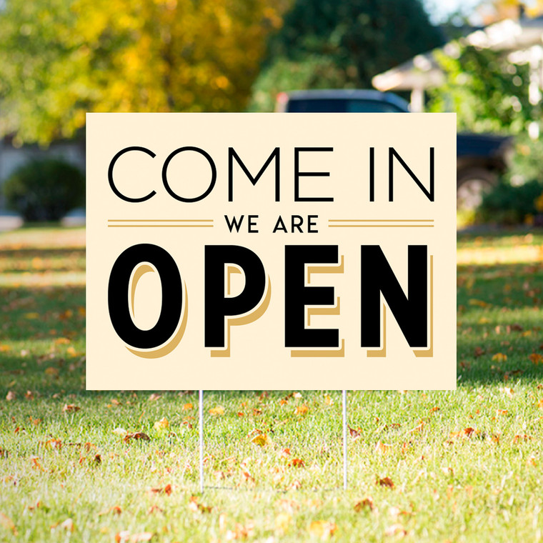 We're Open Yard Sign (YS-OPEN-016)