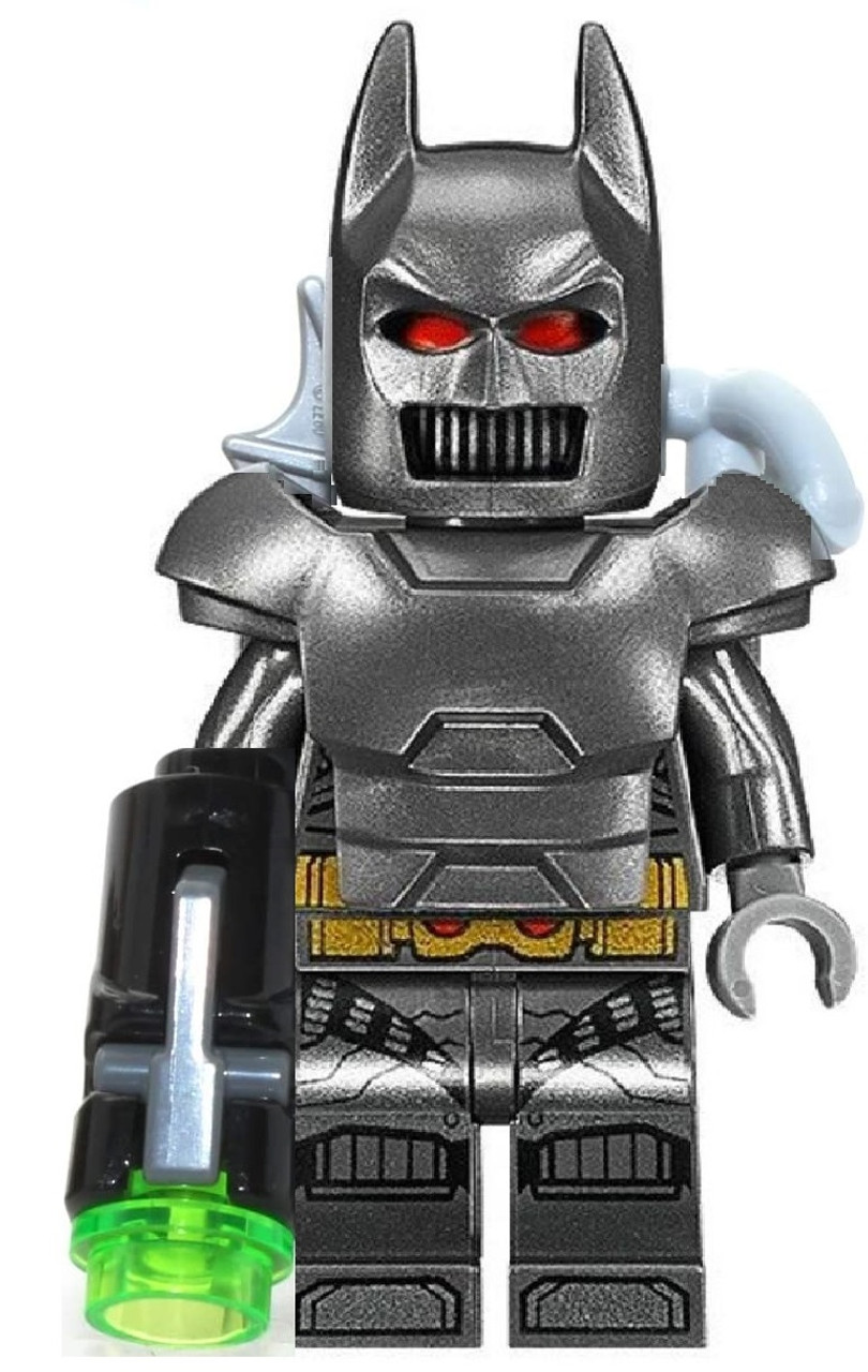 LEGO DC Superheroes: Grey Batman with Armor, Cape, Batarang, Grappling Hook  and Kryptonite Gun - The Brick People