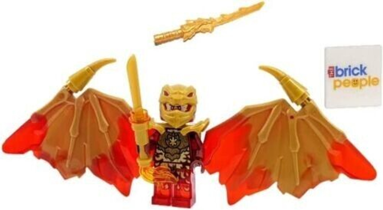 LEGO Ninjago Crystalized Kai Golden Dragon Minifig Fire Sword