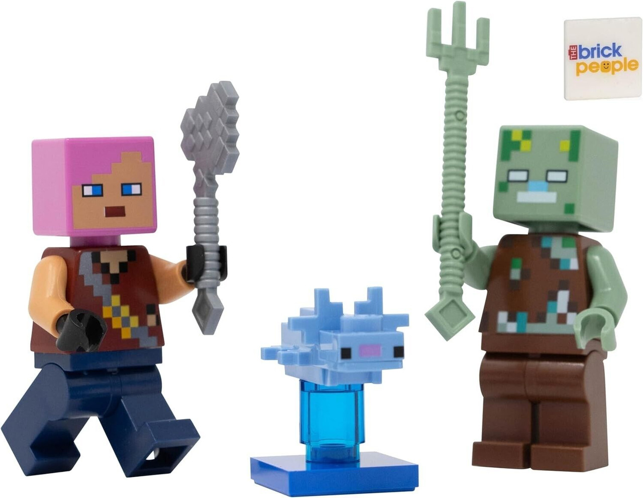 LEGO Minecraft Adventurer with Drowned and Axolotl Combo Pack 6