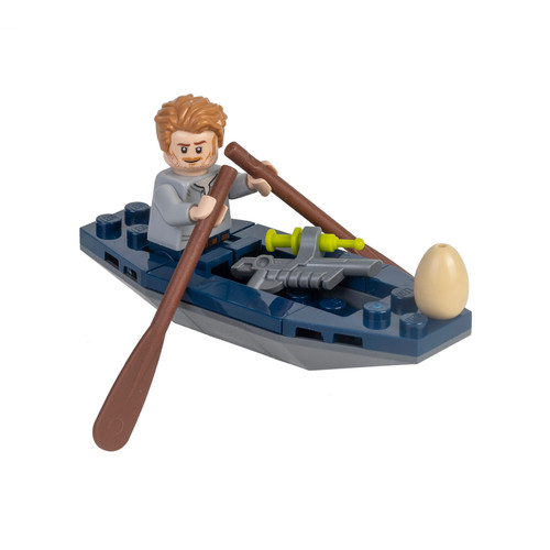 LEGO Jurassic World: Owen with Helicopter and Baby Raptor Blue