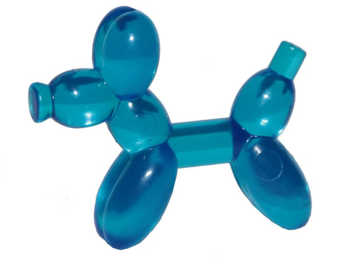 LEGO® Trans Dark Blue Balloon Dog - for Clowns (minifig accessory)