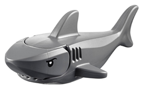 LEGO® City - Shark with Gills with Black Eyes and White Pupils Pattern