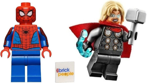 LEGO Superheroes Combo Pack: Thor Hammer (Mjolnir) Spiderman Minifigures 76142