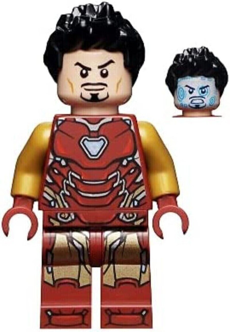 LEGO Marvel Super Heroes Iron Man Mark 85 Armor Black Hair Minifigure from 76192
