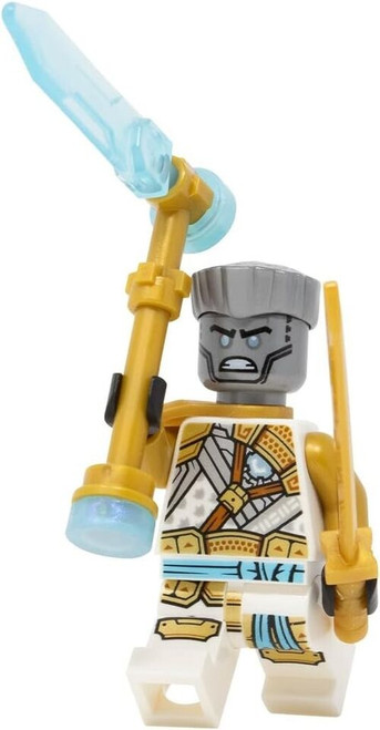 LEGO Ninjago Crystalized: Golden Zane Minfigure with Ice Weapon