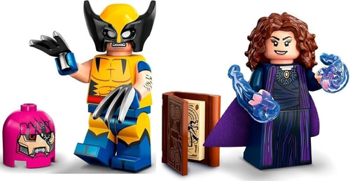 LEGO MARVEL SERIES 2 MINIFIGURE COMBO: WOLVERINE MINIFIGURE WITH AGATHA AND LEGO CALENDAR MAN CAPES - SUPERHEROES 71039