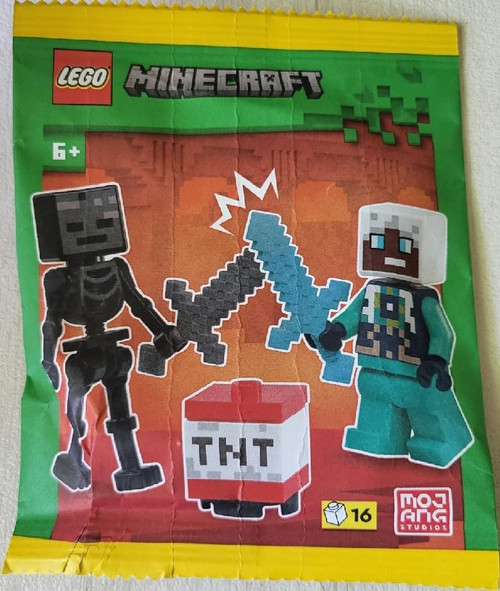 LEGO Minecraft: Wither Skeleton Minifigure with Ender Explorer and TNT - 6+ LEGO Minecraft: Wither Skeleton Minifigure with Ender Explorer and TNT - 6+