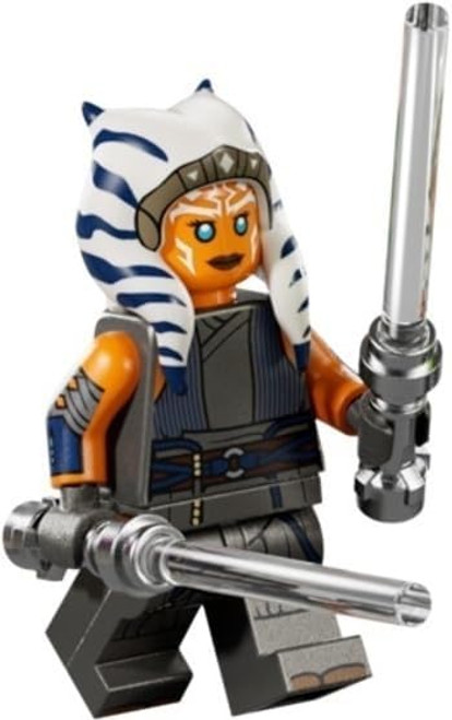 LEGO Star Wars: Jedi Ahsoka Minifigure with Dual Clear Lightsabers