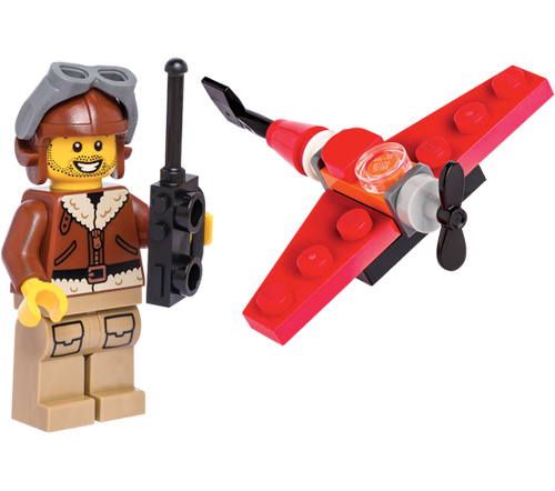 LEGO City - Freddie Flyer Pilot Minifigure with Remote Plane - Ages 6+