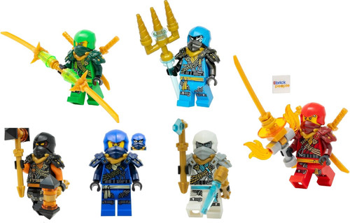 LEGO Ninjago Dragons Rising Season 2 Combo Set: 6 Climber Ninja Minifgures (Lloyd, Jay, Cole, Zane, NYA and Kai)