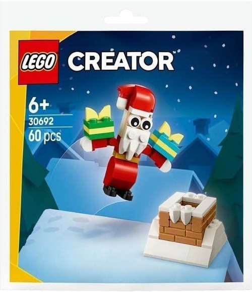 Lego Creator Santa Claus in the Chimney (30692) - 60 Pieces | Festive Mini Construction Set | Christmas Magic & Gift Ideas for Children & Collectors
