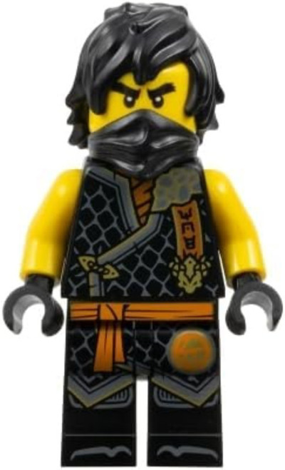 LEGO Ninjago Dragons Rising Season 2: Cole Minifigure with Tounrament Armor and Gold Katana - Ages 6+