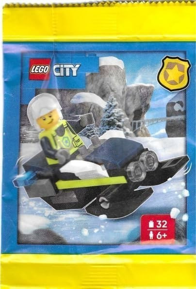 LEGO City: Police Officer Minifigure with Snowmobile - Ages 6+