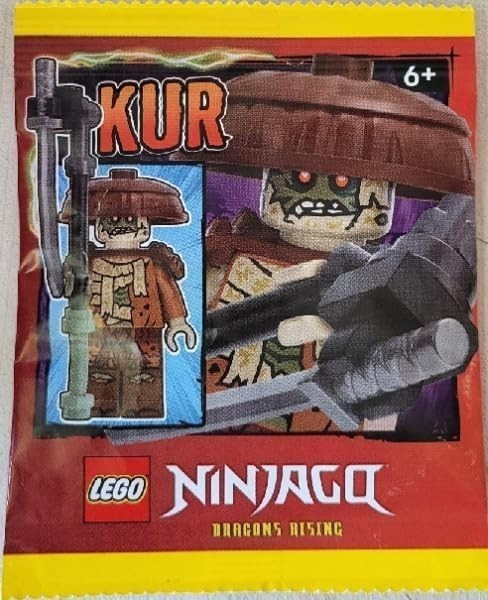 LEGO Ninjago Dragons Rising Season 3: Kur Minifigure with Sword - Member of the Forbidden Five - Ages 6+