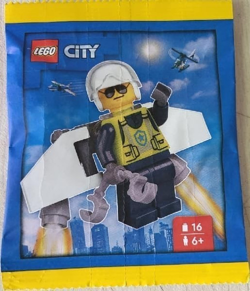 LEGO City: Police Officer Minifigure with Jet Pack - Ages 6+