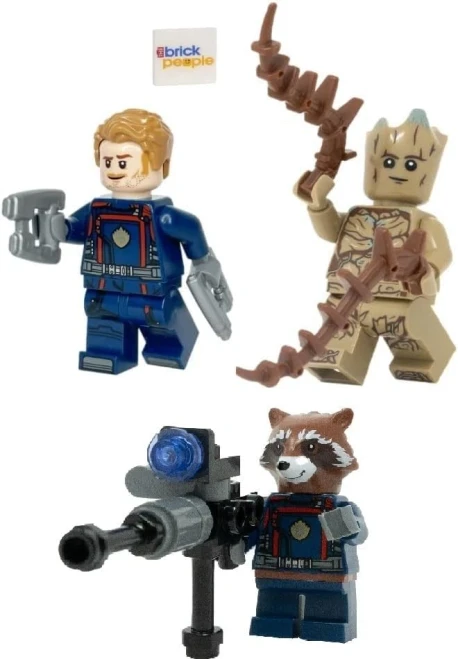 LEGO Superheroes Guardians of the Galaxy Combo: Star Lord, Groot, and Rocket Raccoon Minifigures - Ages 6+