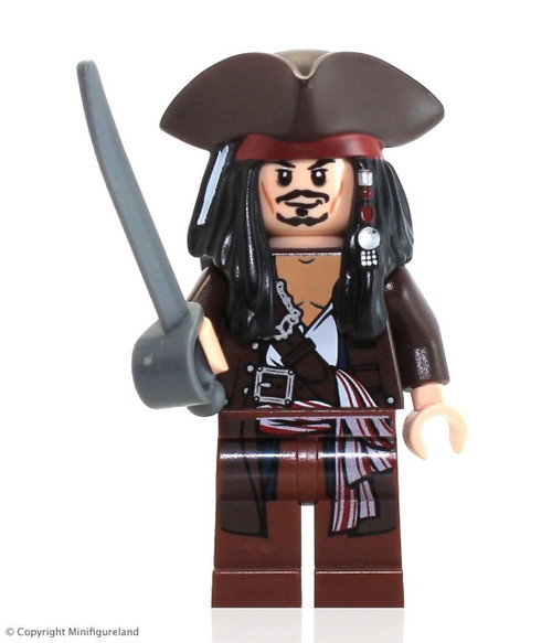 LEGO Pirates of the Caribbean: Jack Sparrow with Tricorne Hat (body glued to legs)