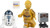 LEGO Star Wars: R2-D2 and C-3PO Minifigures with Gonk Droid (GNK)