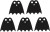 LEGO Star Wars Black Batman Capes - Lot of 5 - Spongy Fabric