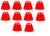 LEGO® Lot of 10 Red Superman Capes - Authentic LEGO