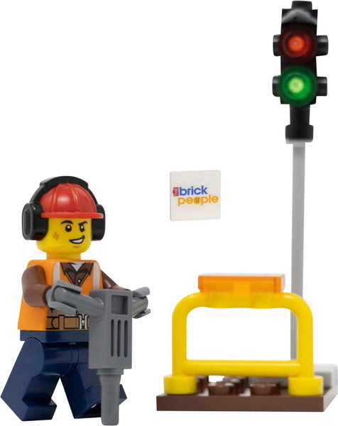 LEGO City: Construction Worker with Jackhammer and Traffic Light