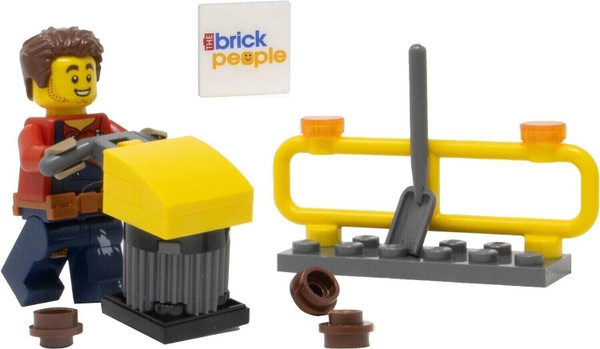 LEGO City Construction: Harl Hubbs Minifigure with Tamping Rammer