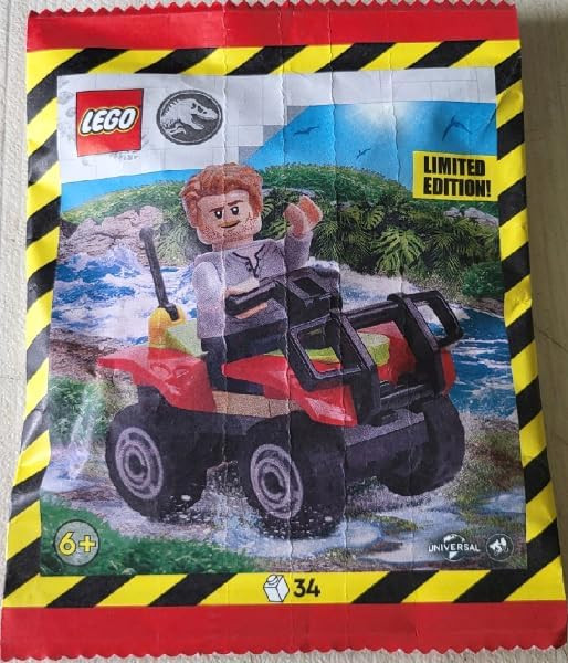 LEGO Jurassic World: Owen Grady Minifigure with Quad LEGO Jurassic World: Owen Grady Minifigure with Quad