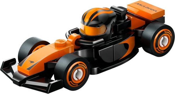 LEGO F1 Collectible Race Cars - McLaren F1 Team Race Car with Driver Helmet & Moving Wheels - Formula 1-71049
