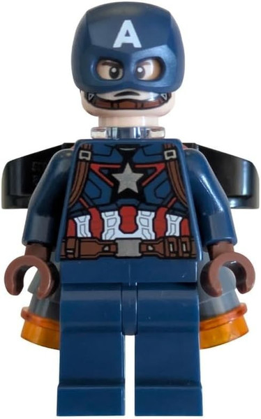 LEGO Superheroes: Captain America Minifigure with Shield and Jetpack 6+