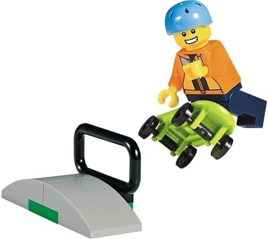 LEGO City: Jason Minifigure with Skateboard and Ramp - Ages 6+