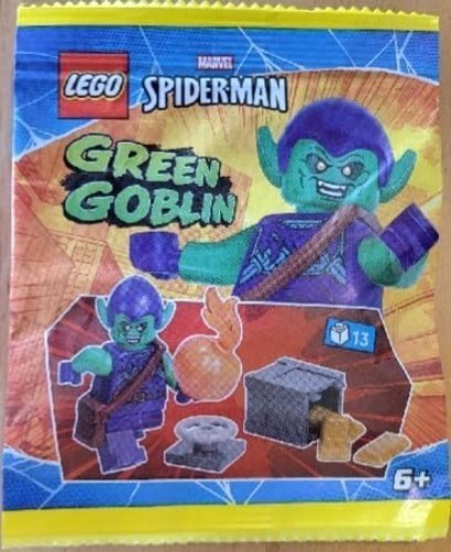 LEGO Marvel Superheroes: Green Goblin Minifigure with Bombs and Loot - Ages 6+