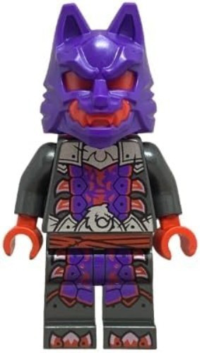 LEGO Ninjago Dragons Rising Season 2: Wolf Mask Warrior Minifigure with Bladed Claws - Ages 6+