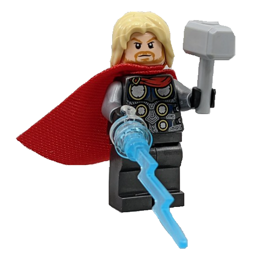 LEGO Superheroes - Thor minifig with Mjölnir and Lightning - The Brick ...