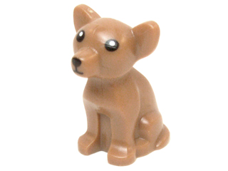 LEGO® City - Dog - Chihuahua with Black Eyes Nose and Mouth and White