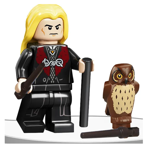 LEGO Harry Potter Minifigure - Lucius Malfoy (with Pigwidgeon Owl, Cane and  Wand)