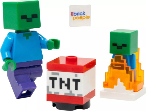 LEGO Minecraft Mini Set: Zombie Minifigure with Burning Baby