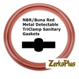 Sanitary Gasket 4" NBR Red Metal Detectable Price for 1 pc