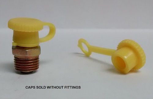 Grease Fitting Dust Caps Yellow 25 Pieces ZerksPlus