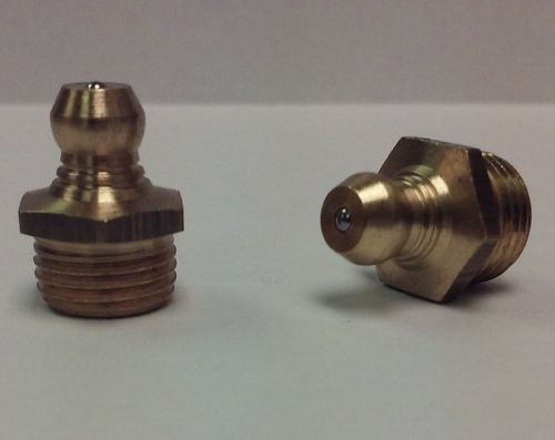 1/4-19 BSP Straight Brass Grease Zerk Fitting 1 Pc