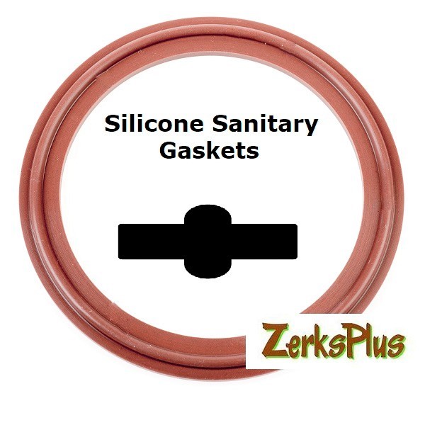 Sanitary Gasket 4" Silicone Red Price for 1 pc ZerksPlus