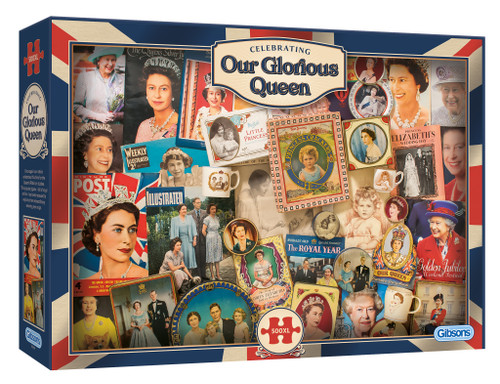 Our Glorious Queen Elizabeth II by Robert Opie, Gibsons 1000 Pieces Jigsaw