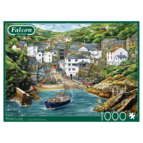 Portloe by Fiona Osbaldstone,  1000 Pieces Falcon de luxe Jigsaw Puzzle
