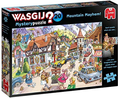 Jumbo Wasgij Jigsaw Puzzle,Mountain Mayhem,Mystery 20,1000 Pieces Jigsaw