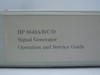 HP 8648A/B/C/D Signal Generator Operation and Service Guide