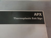 Cooper Lighting APX7R All-Pro Thermoplastic Exit Sign- Brand New (Open Box)