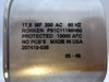 Ronken P91C11186H50 Capacitor, 17.5MF, 330AC, 60Hz