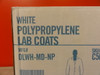 Case/ The Safety Zone DLWH-MD-NP White Polypropylene Lab Coats (30 Pieces)
